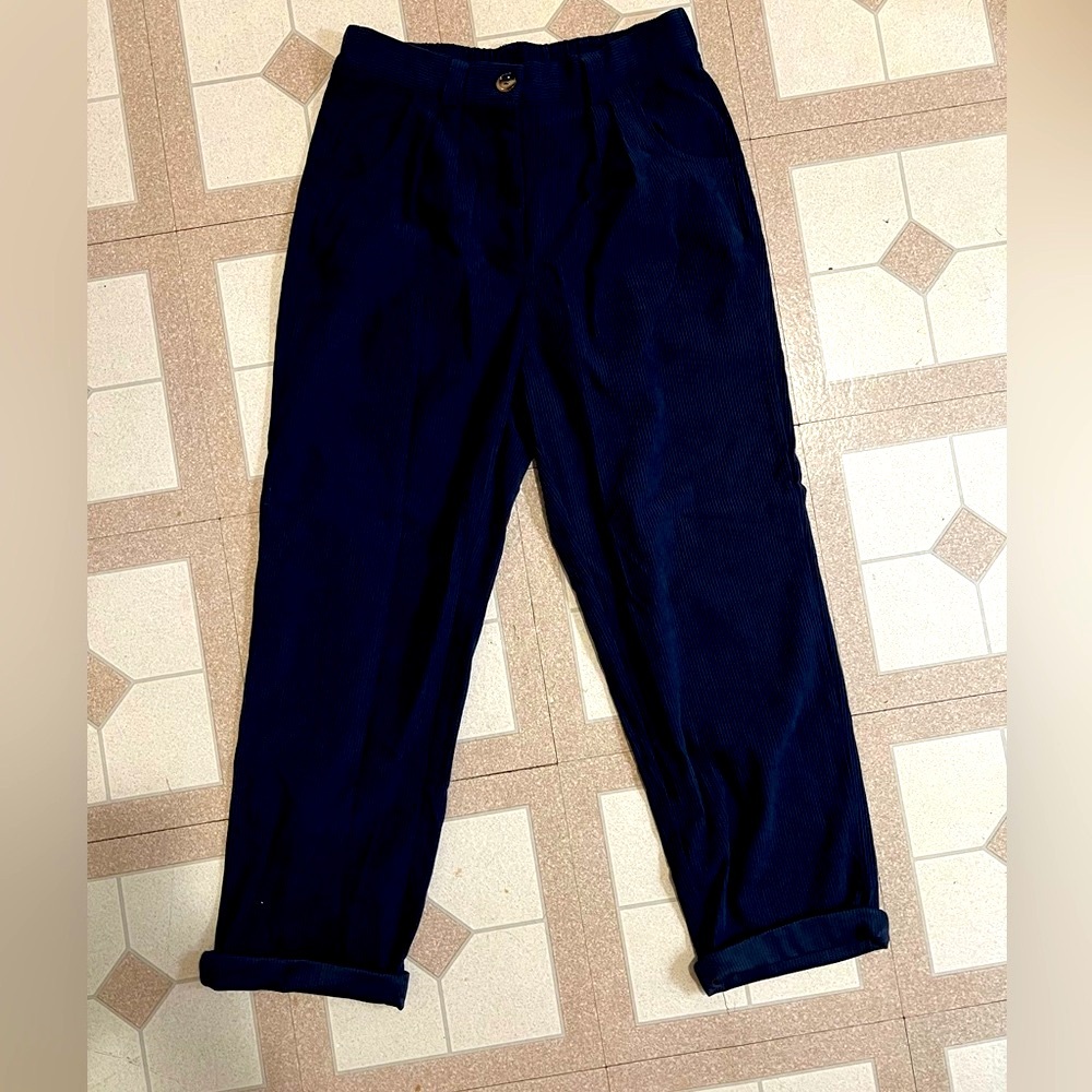 Halara navy corduroy pants